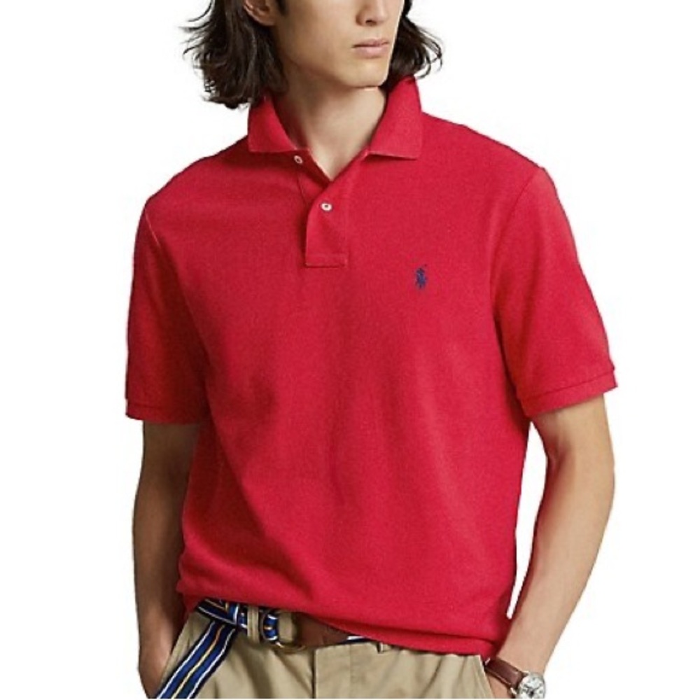 Polo Ralph Lauren Classic-Fit Mesh Polo Red men’s XXL.